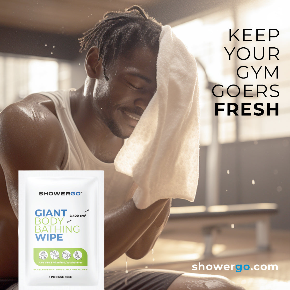 Giant Body Bathing Wipe (1 Piece)- SHOWERGO
