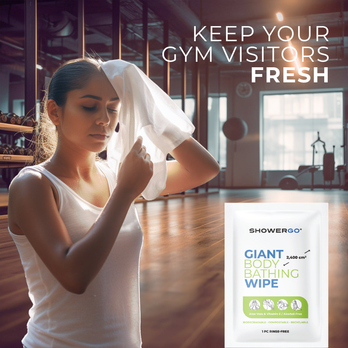 Giant Body Bathing Wipe (1 Piece)- SHOWERGO