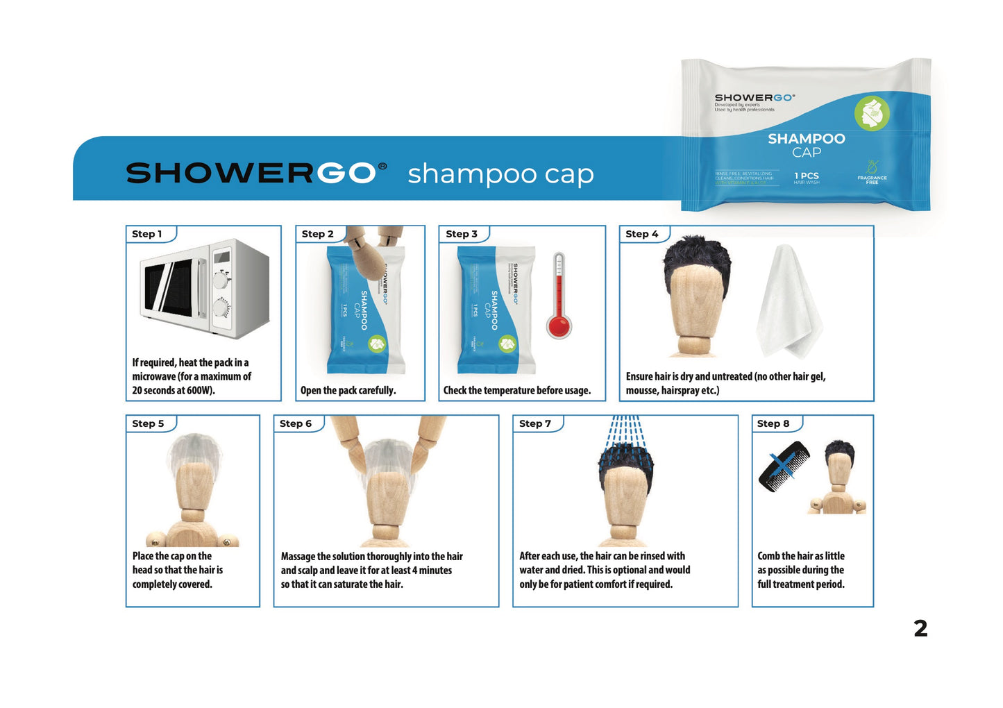 Shampoo Cap (1 cap)- SHOWERGO