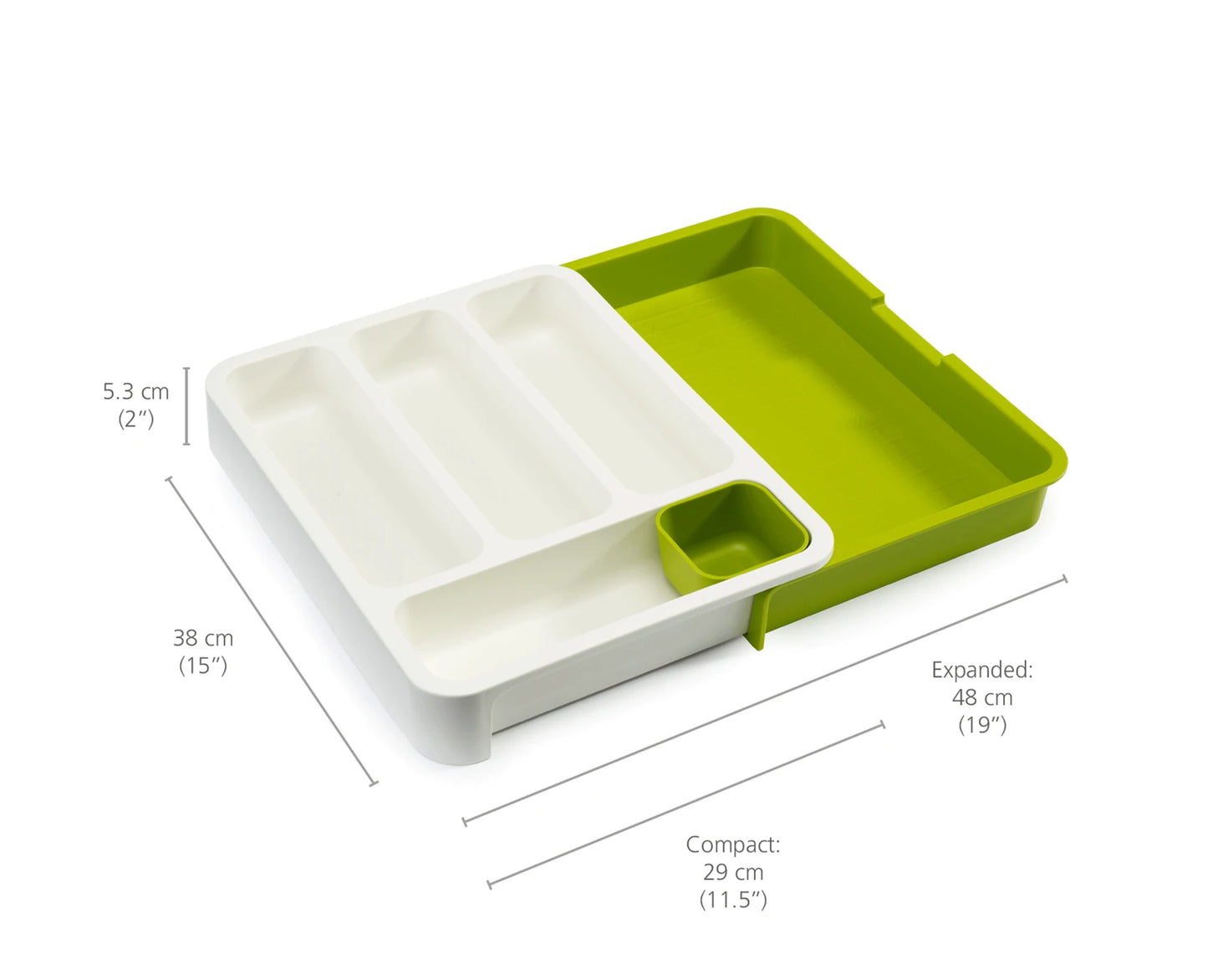DrawerStore™ Expandable Cutlery Tray (Green)- Joseph Joseph