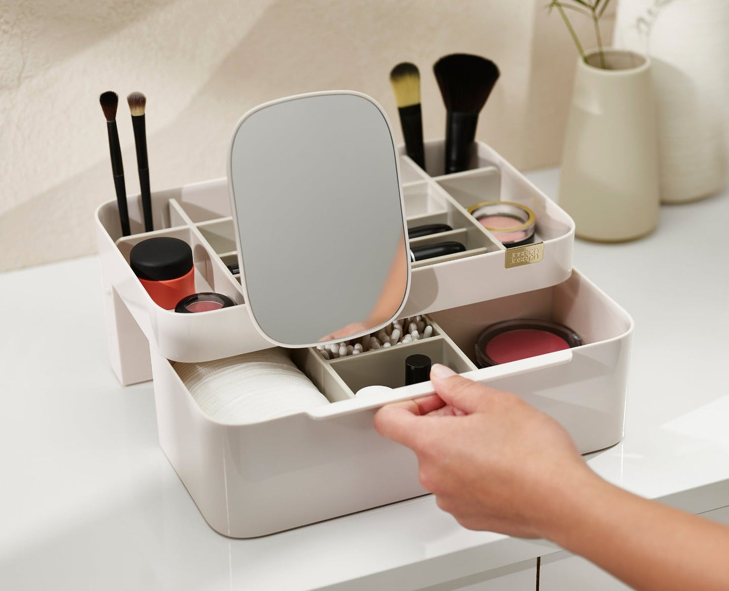 Viva Large Cosmetic Organiser with Removable Mirror- Joseph Joseph