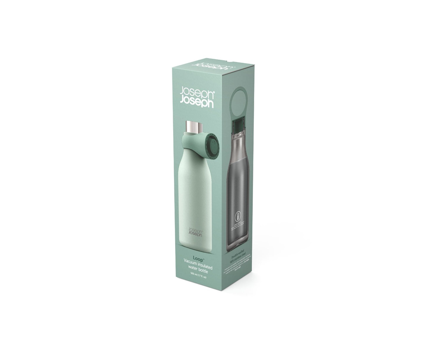 Loop™ 500ml Stainless-steel Vacuum Insulated Water Bottle Green- Joseph Joseph
