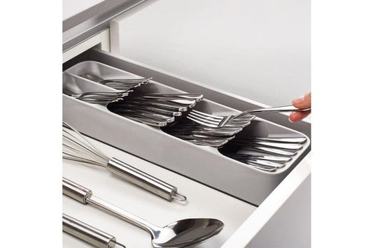 DrawerStore™ Compact Cutlery Organiser (Grey)- Joseph Joseph