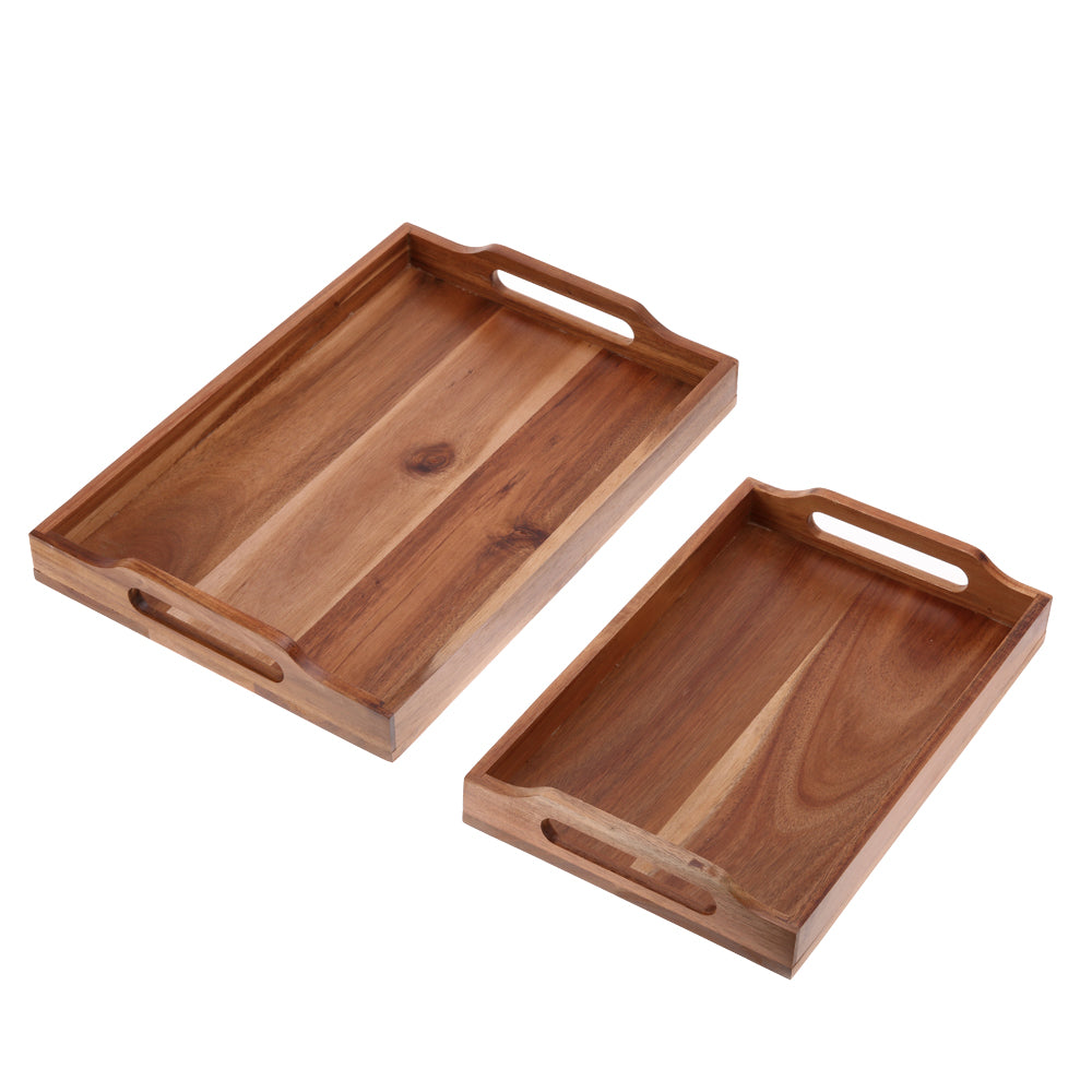 Rectangular Wooden Tray with Handles 36 cm - Vague