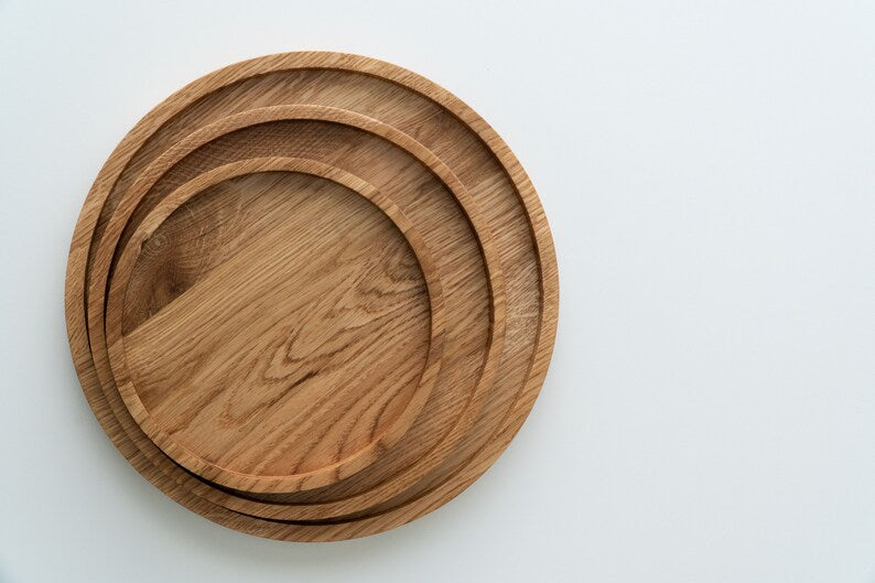 Round Wooden Tray 30 cm - Vague