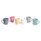 6 Piece Stoneware Color Mugs Set 360 ml