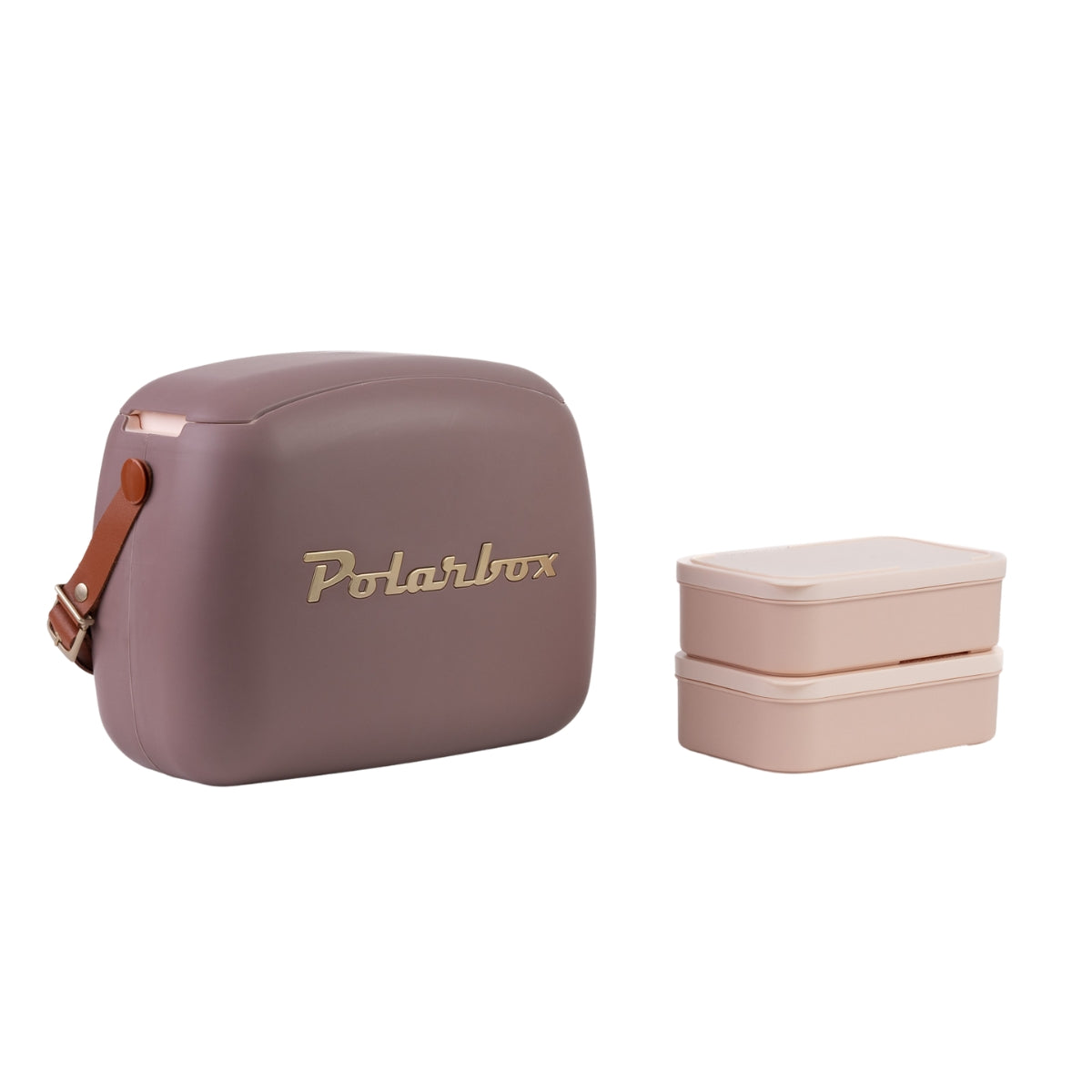 6 Liters Urban Cooler Bag with 2 Containers Mauve/Gold- Polarbox