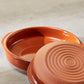 Brown Clay Round Deep Plate with Handle 30 cm - Arte Regal