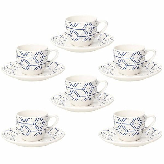 6 Coffee Set Cup & Saucer Down Town- Tognana