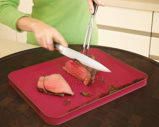Cut&Carve™ Plus Chopping Board (Black)- Joseph Joseph
