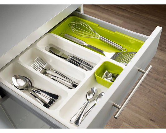 DrawerStore™ Expandable Cutlery Tray (Green)- Joseph Joseph