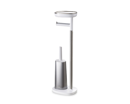 EasyStore™ Plus Toilet Paper Holder with Flex™ Steel Toilet Brush- Joseph Joseph