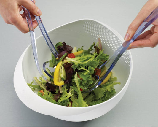 Large Prep&Serve™ Bowl with Integrated Colander (Green)- Joseph Joseph