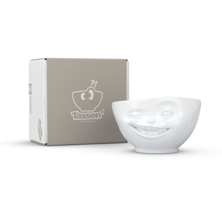 500ml Bowl "Winking" White- 58Products