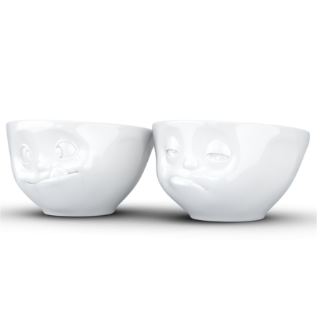 200ml Bowl set no.3 “Tasty & Snoozy” White- 58Products