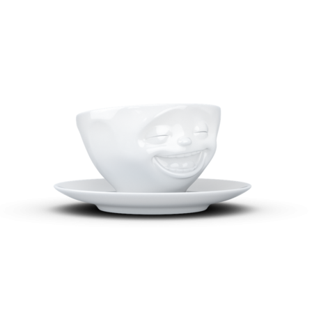 Coffee Cup 200ml “Laughing” White- 58Products