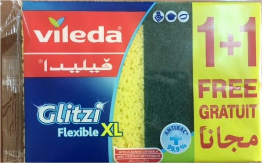 Flexible XL Sponge with Scourer 1+1 Free- Vileda